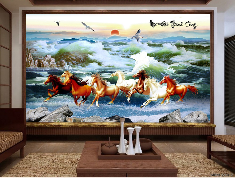 Tranh bát mã MBM-028KG